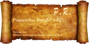 Popeszku Renátó névjegykártya